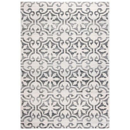 Safavieh 8 x 10 ft. Isabella Rectangle Power Loomed RugGrey & Ivory ISA956F-8